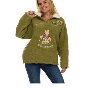 Women’s Character Winter Sherpa Pullover – Green – Size L – New